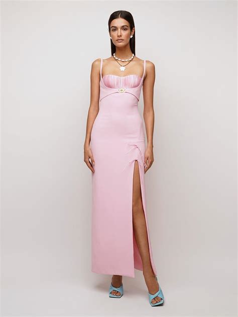 pink versace gown